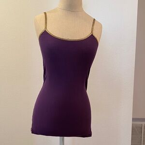 Stylish Purple Camisole with Gold Trim